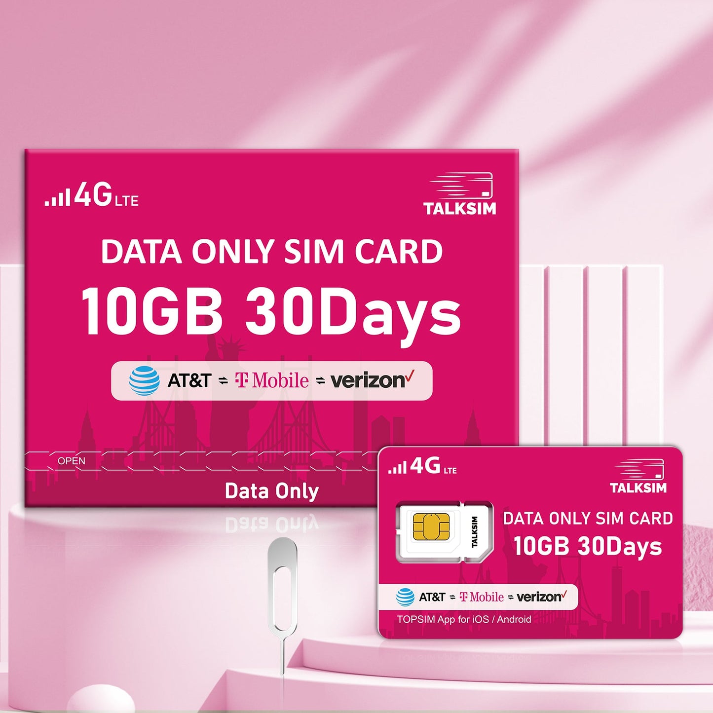 TALKSIM USA Data SIM Card-10GB 30 Days£¬Compatible with Unlocked Security Camera/Router/Mobile WiFi Hotspot/GPS Tracker/Tablet IoT Devices
