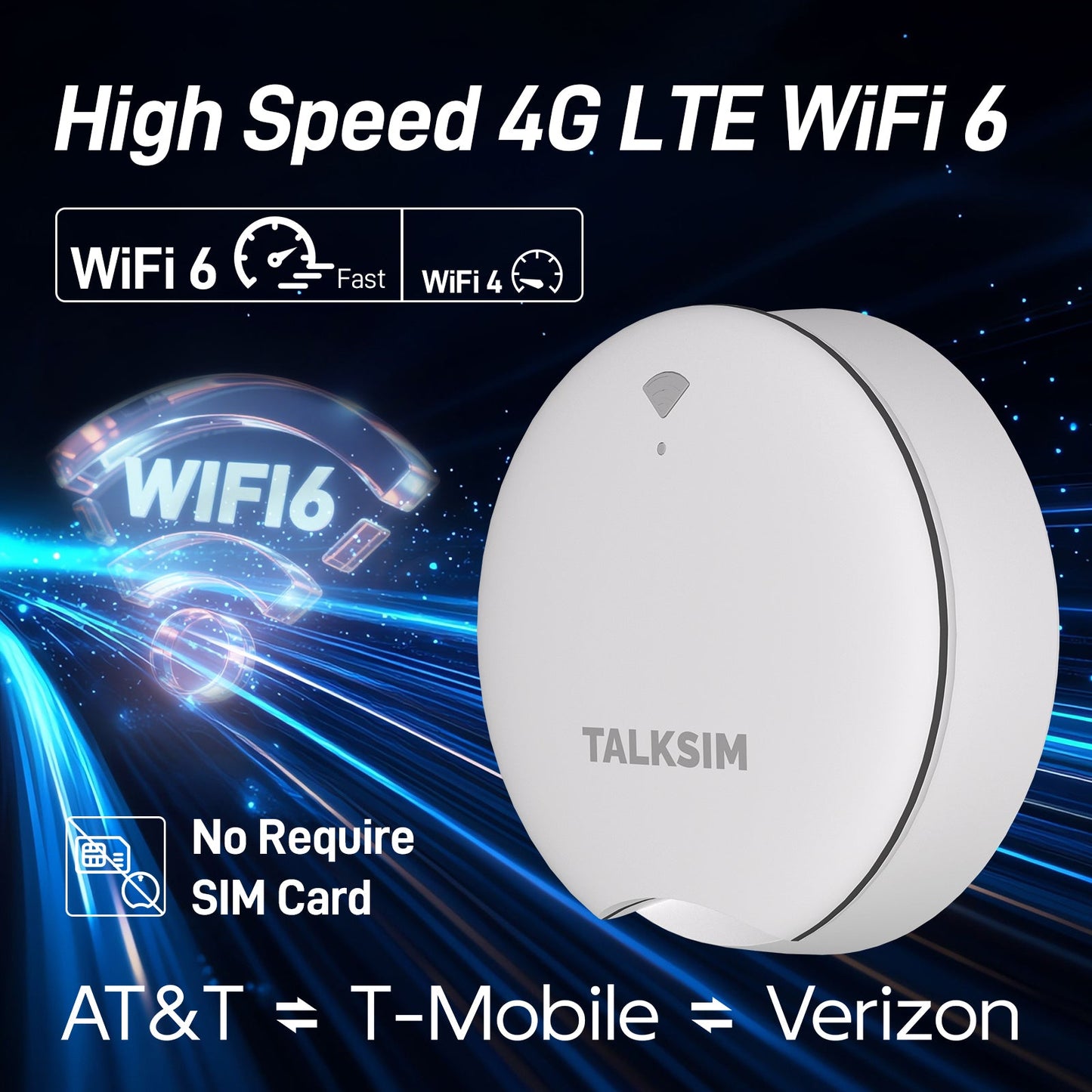 UFO MiFi with 1GB Data, 4G Mobile WiFi Hotspot for USA, 2000mA Battery, White/Pink/Black/Orange