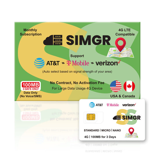 Free 100MB | For any GPS devices Prepaid SIM