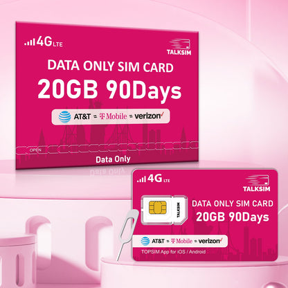 20GB 90Days | Data Only | USA & Global Travel SIM