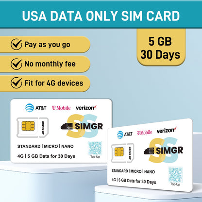 5GB for 30 Days| For IoT Devices
