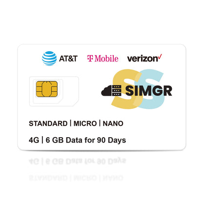 6GB for 90 Days | US+Europe Prepaid SIM