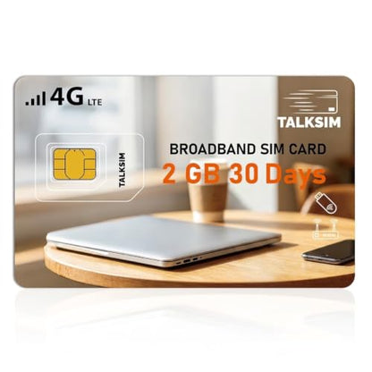 TALKSIM Data SIM Card 2GB 30 Days 5G 4G LTE Support AT&T and Verizon Network