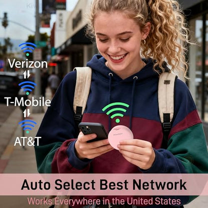 KiwiSIM 4G LTE Mobile Hotspot, Portable WiFi 6 Device 10GB Data 30 Days