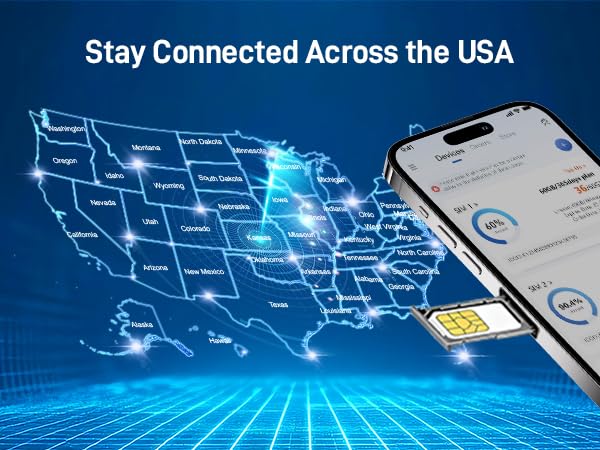 KiwiSIM SIM Card Data Only 12GB 150 Days, 4G LTE US SIM Card for 3 Network