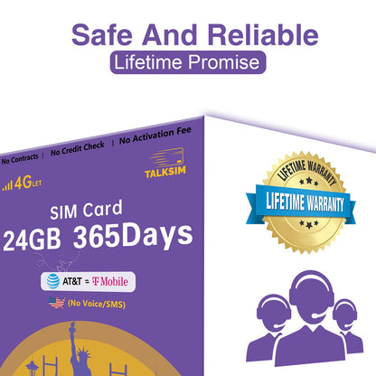 24GB for 365 Days | Compatible with 4G Unlocked Devices