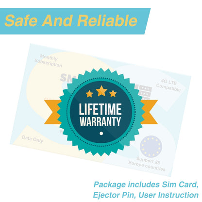 Europe Travel Data SIM | Free 100MB