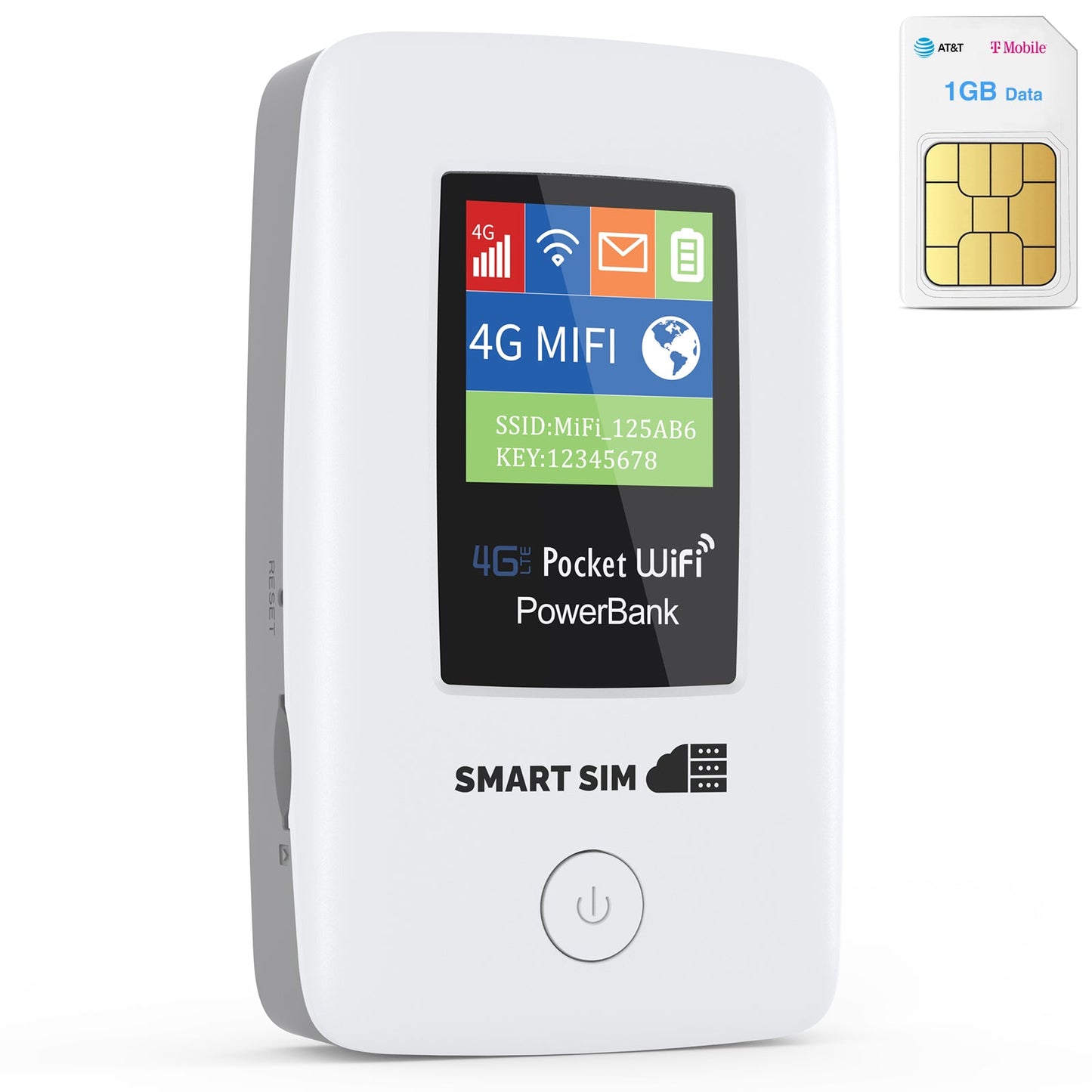 SmartSim 4G LTE WiFi Mobile Hotspot, USA & International WiFi Travel Portable Router, 6000mAh Battery +FREE 1GB 7DAYS SIM CARD